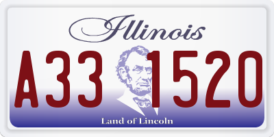 IL license plate A331520