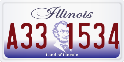IL license plate A331534