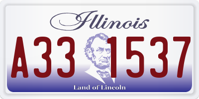 IL license plate A331537