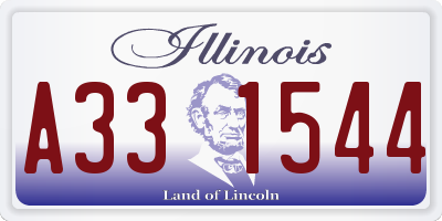 IL license plate A331544