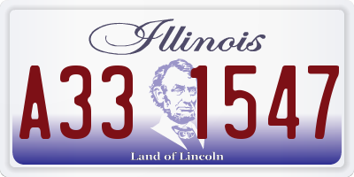 IL license plate A331547