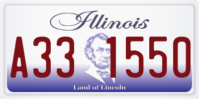 IL license plate A331550