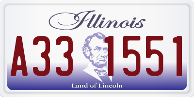 IL license plate A331551