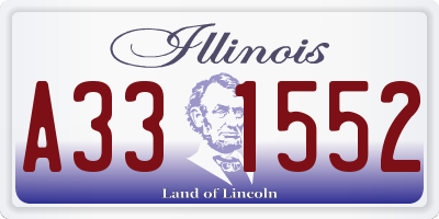 IL license plate A331552