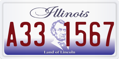 IL license plate A331567