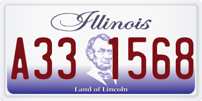 IL license plate A331568