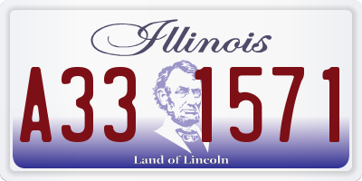 IL license plate A331571