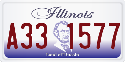 IL license plate A331577