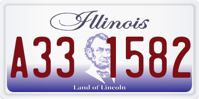 IL license plate A331582