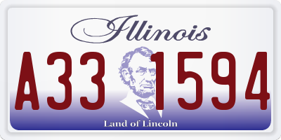 IL license plate A331594