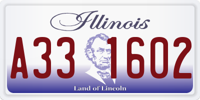 IL license plate A331602