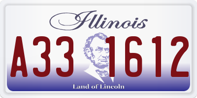 IL license plate A331612
