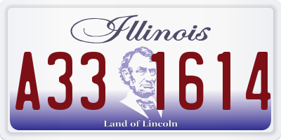 IL license plate A331614
