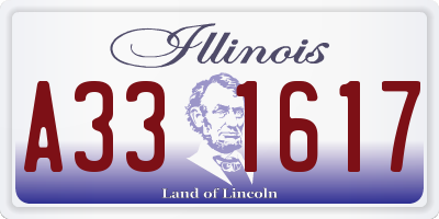 IL license plate A331617