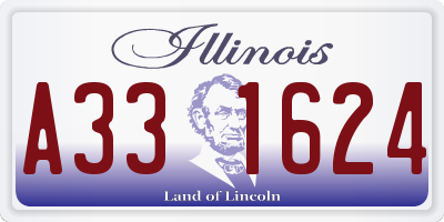 IL license plate A331624