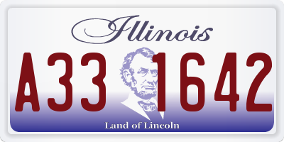 IL license plate A331642