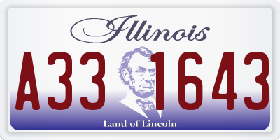 IL license plate A331643