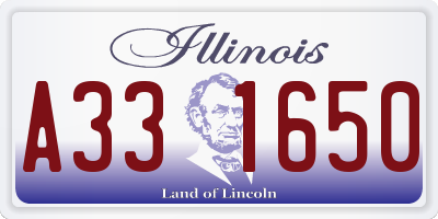 IL license plate A331650