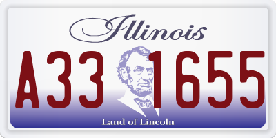 IL license plate A331655