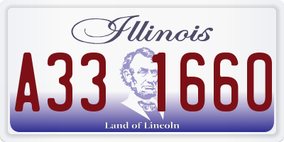IL license plate A331660