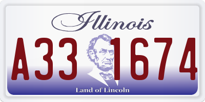 IL license plate A331674