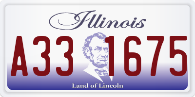 IL license plate A331675