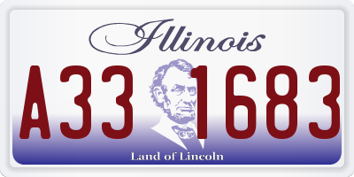 IL license plate A331683