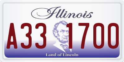 IL license plate A331700