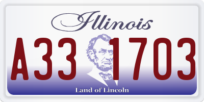 IL license plate A331703