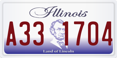 IL license plate A331704