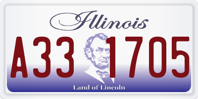 IL license plate A331705
