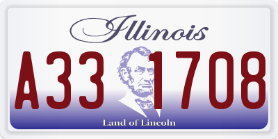 IL license plate A331708