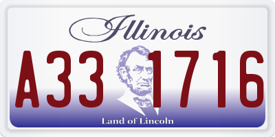 IL license plate A331716