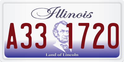IL license plate A331720