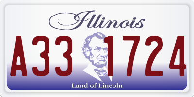IL license plate A331724