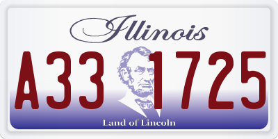 IL license plate A331725