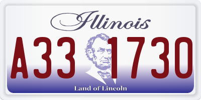 IL license plate A331730