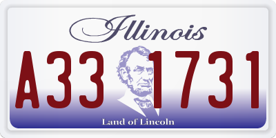 IL license plate A331731