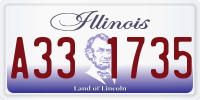 IL license plate A331735