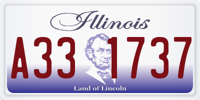IL license plate A331737
