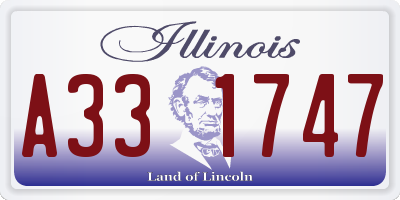 IL license plate A331747