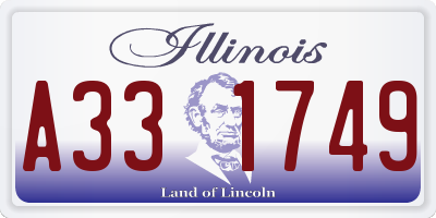 IL license plate A331749