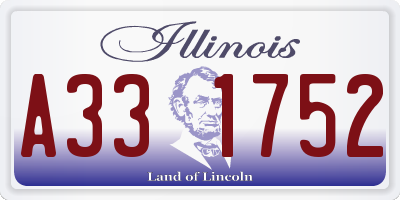 IL license plate A331752