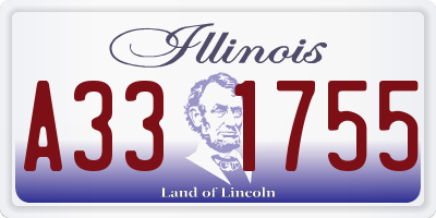 IL license plate A331755