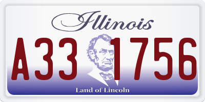 IL license plate A331756