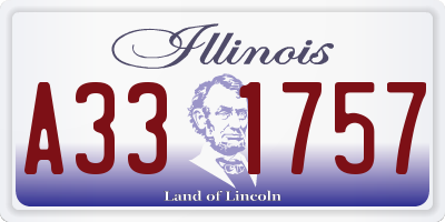 IL license plate A331757