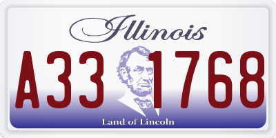 IL license plate A331768