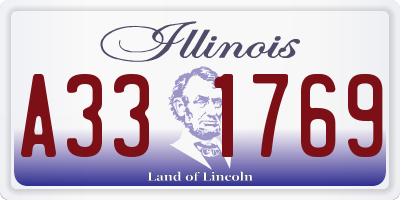IL license plate A331769