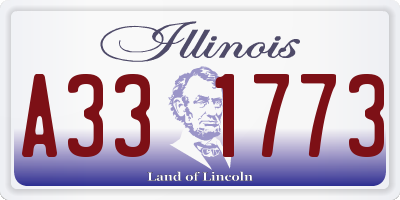 IL license plate A331773