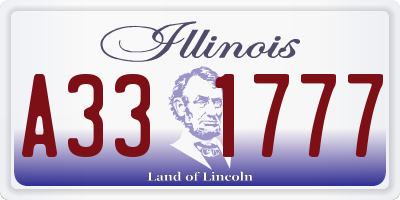 IL license plate A331777